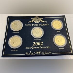 24 kt Gold Plated 2002 State Quarter Collection Set